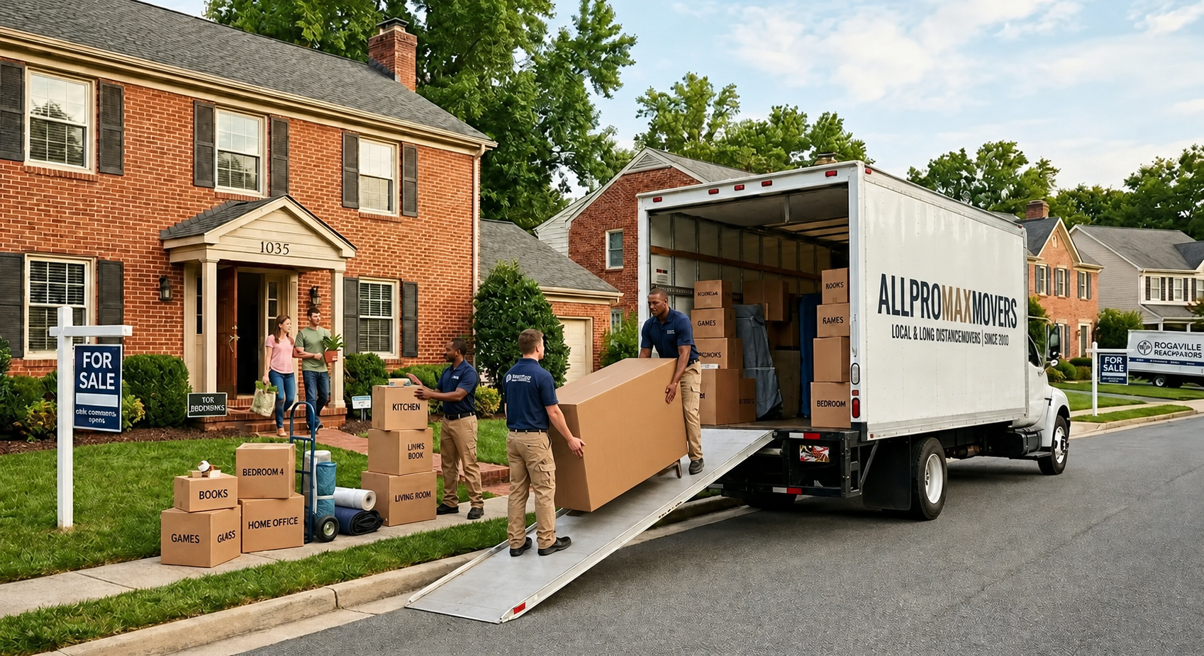 All Pro Max Movers team loading a moving truck during a residential move