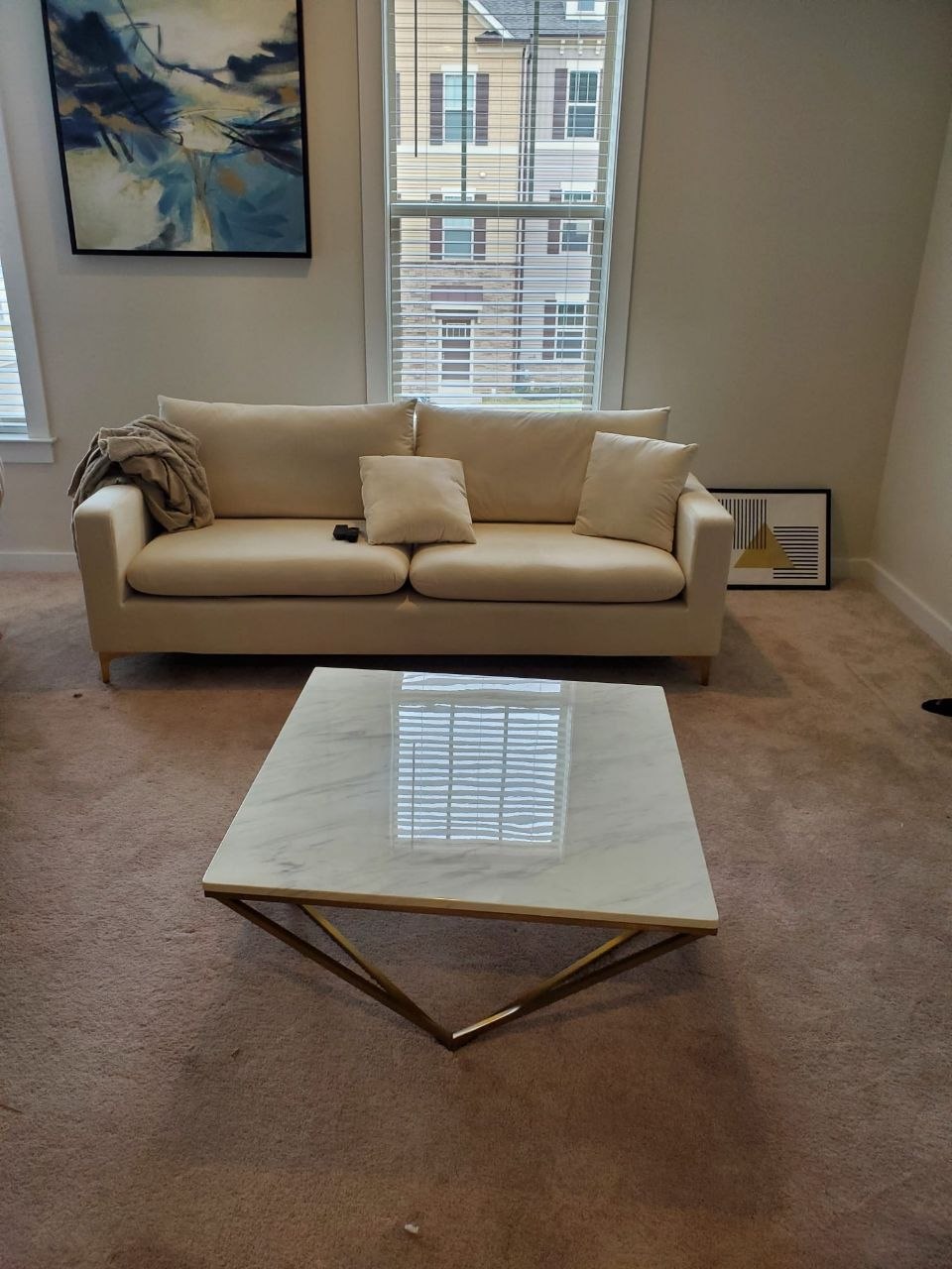 Completed living-room furniture placement